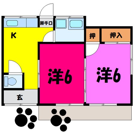 若小玉平屋貸家（行田市大字若小玉）の物件間取画像